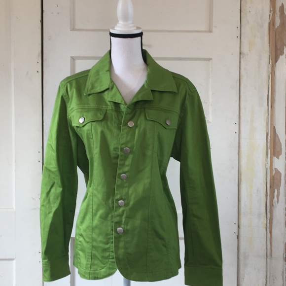 Live a Little Jackets & Blazers - LIVE A LITTLE Green Button Up Jacket